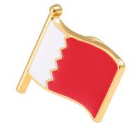 BESTonZON Broche Bandera Nacional Metal Blanco y Rojo, Alfiler Creativo para Ropa Mujer, Insignia Decorativa Resistente para Eventos Casuales y Obsequios, Accesorio Moda Original