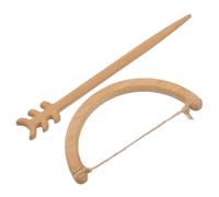 BESTonZON Broche Creativo de Madera en Forma de Tiro Pequeño, Alfiler Rústico para Suéter, Accesorio Decorativo Versátil para Ropa y Mochila, Obsequio Hecho a Mano para Mujer