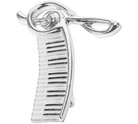 BESTonZON Broche de Aleación de Zinc en Color Plata Nota Musical de Piano, Accesorio Versátil Diseño Compacto y Acabado Fino para Ropa de Mujer para Complemento Elegante