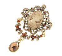 BESTonZON Broche Retro para Mujer de Gemas de Imitación Accesorio de Broche Pecho para Ropa