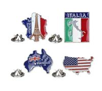 BESTonZON Broches Creativos para Mujer Forma de Edificio Broche Metálico de Torre Eiffel Efecto Goteo Set de 4 Piezas Estilos Mixtos Accesorio Decorativo para Ropa y Disfraz