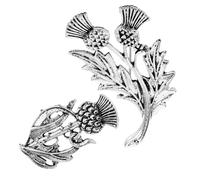 BESTonZON Broches De Mujer Vintage De Flor Silvestre Escocesa 2 Piezas Aleación Creativos Decoración Ropa Estilo Retro Elegante Obsequio