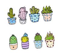 BESTonZON Broches para Ropa Forma de Cactus de Aleación, 8 Piezas Decorativas Creativas y Adorables para Fiestas y Vida Diaria Estilo Aleatorio