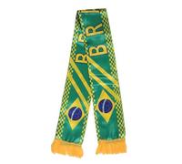 BESTonZON Bufanda de Fútbol de Recuerdo para Aficionados, 135 X 13 Cm, Poliéster, con Estampado Bandera de Brasil, Bufanda Deportiva Vibrante para Eventos y Torneos de Fútbol, Adecuado