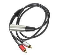 BESTonZON Cable Adaptador Xlr Rca Pines para Micrófono Conversor Estéreo Práctico de Audio Compatible con Equipos de Sonido y Mezcladores
