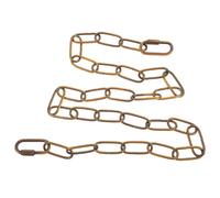 BESTonZON Cadena Colgante de Hierro para Lámparas, 3x0,9 M con 2 Cierres de 4 Mm, Color Oro Antiguo, Cadena Desmontable para Luces de Araña, Extensión para Lámparas de Sala y Comedor