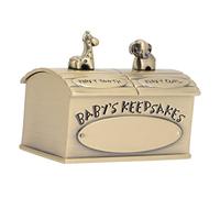 BESTonZON Caja caja de de leche casos de primeros soportes para de leche recuerdo del bebé casos de de leche recipientes para de bebe Metal Golden