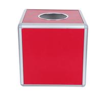 BESTonZON Caja de Lotería de Aleación de Aluminio 29X29 CM Caja de Almacenamiento Multiusos para Reuniones Anuales Urna Ranura Superior para Boletos y Papeletas Diseño Color