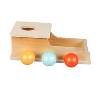 BESTonZON Caja de Monedas de Madera para Juguete Didáctico de Entrenamiento de Habilidades Motoras Coordinación Mano-Ojo para Edad Preescolar Educativo Montessori