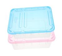 BESTonZON Cajas De Alimentación para Reptiles Portátiles Ventilación, Plástico Duradero, Tamaño Pequeño para Gusanos De Seda y Terrario, Uso Al Aire Libre, Aptas para Tortugas y Geckos