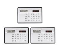 BESTonZON Calculadora Solar Mini Ultra Delgada 3 Unidades para Estudiantes Portátil Ligera Pantalla Táctil Herramienta de Cálculo para Oficina y Escuela