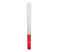 BESTonZON Calzador Mango de Pvc Rojo de Acero Inoxidable y Gancho Extra Largo Diseño Ergonómico y Alivio de Dolor de Rodilla para Personas Mayores y Embarazadas