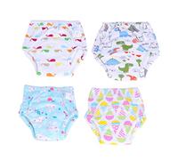 BESTonZON Calzoncillos De Entrenamiento Para Bebés 4pcs De Gasa De 6 Capas Lavables Dibujos Animados Talla l