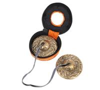 BESTonZON Campana de Meditación de Cobre Timbre de Platillos de Cobre Tono Claro Portátil para Yoga y Mindfulness con Bolsa de Almacenamiento Color Aleatorio