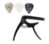 BESTonZON Capo de Guitarra Metálico Práctico con Clip de Sandhi y Integrada Ligero y Resistente para Principiantes y Profesionales Compatible con Guitarras Eléctricas y Acústicas