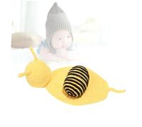 BESTonZON Caracol de Lana para Conjunto de Lana Accesorio Fotografía Cien Días Diadema Sombrero Conjunto Crochet Juego Cafe Infantil