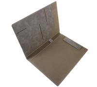 BESTonZON Carpeta de Negocios A4 de Poliuretano Gris Elegante Carpeta Organizadora Multifuncional Cierre Magnético para Oficina y Almacenamiento Profesional de Documentos