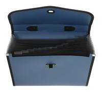 BESTonZON Carpeta Expandible de 13 Compartimentos para Documentos A4 Organizador Portátil de Archivos Multicapa Plástico Azul Etiquetas Índice Bolsa Clasificadora para Oficina y Estudio