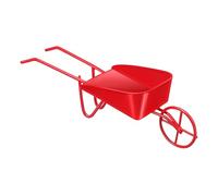 BESTonZON Carro De Casa De Muñecas Mini Muebles Diminutos Accesorio Carretillas De Juguete Artículos De Casa De Muñecas Muebles De Casa De Muñecas Pequeña Hierro Forjado Rojo