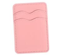 BESTonZON Cartera Adhesiva para Teléfono Funda de PU con Doble Slot para Tarjetas Soporte para Créditos y Identificación Diseño Delgado y Elegante Color Rosa
