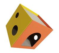 BESTonZON Casa De Cubo para Gatitos y Rascador De Sisal para Gatos Función De Descanso y Juego, Estructura Ligera y Resistente, Tamaño Compacto 32x32x32 Cm, Adecuado para Interiores y