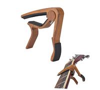 BESTonZON Cejilla para Guitarra Acústica y Eléctrica, Cambio Rápido, Diseño Veta de Madera Rosa, Acolchado de Goma Antideslizante, Accesorio para Guitarra Flamenca y Folk