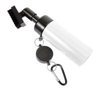 BESTonZON Cepillo Limpiador de Palos de Golf con Sistema de Spray Diseño Duradero y Multifuncional para Limpieza de Cabezales y Ranuras Blanco Mosquetón