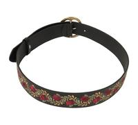 BESTonZON Cinturón Floral Bordado para Mujer Cinturón Ajustable de Cuero PU Vintage Accesorio Bohemio con Hebilla para Jeans Vestidos y Celebraciones Festivas