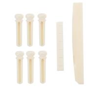 BESTonZON Clavijas De Puente Para Guitarra Acústica Hueso De Buey Reemplazo De Puente De Guitarra Cejuela y Selleta De Folk Accesorios Para Instrumentos Musicales