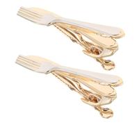 BESTonZON Clip de Corbata para Hombre de Cobre Diseño Único y Fuerte Sujeción, Resistente al Desgaste, Estilo Minimalista Adecuado para Reuniones y Bodas, Paquete de 2 Piezas