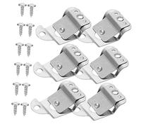 BESTonZON Clip De Micrófono De Acero Inoxidable Para Radio Cb, Accesorios Para Radio Móvil, Soporte Compacto Tornillos Para Coche, Uso Profesional Para Radioaficionados, Paquete De 6 Unidades En Negro