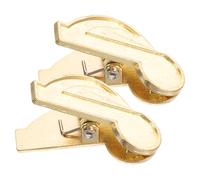 BESTonZON Clips Metálicos Dorados para Documentos y Notas 2 Unidades Tamaño Compacto Abrazaderas Resistentes para Papelería de Oficina Organizador para Diarios y Archivos Escolares