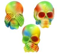 BESTonZON Clips para Ventilación de Coche Forma de Calavera, Ambientador de Resina Fácil de Instalar, Cubre Olores Extraños, Decoración Creativa para Coche y Baño