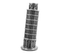 BESTonZON Construcción De Adornos Metálicos Torre Modelo Miniatura Propensión Famoso Coleccionable Punto De Referencia Edificio Arquitectura Aleación De Zinc Plata