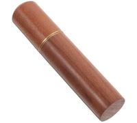 BESTonZON Contenedor de Cerillas de Madera Vintage Tapa, Tubo Decorativo Compacto para Guardar Cerillas, Organizador Portátil para Camping y Actividades al Aire Libre