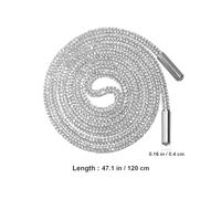 BESTonZON Cordones de Gemas de Imitación Brillantes para Zapatos Deportivos y Sudaderas 120 CM Color Blanco 4 Piezas Cordones Decorativos para Botas y Ropa para Reemplazo y DIY