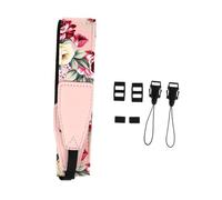 BESTonZON Correa Ajustable Para Ukelele De Nylon Con Gancho Estilo Hawaiano, Color Rosa Con Flores, Cinturón Cómodo Para Accesorios De Instrumentos y Uso Musical