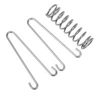 BESTonZON Correa de Acero Inoxidable con Resorte Amortiguador para Perros - Resorte para Amarrar Cables para Perros para Correr O Entrenar - Tensor de Hebilla Fija para Cuerda de Tienda de Campaña