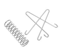 BESTonZON Correa de Acero Inoxidable con Resorte Amortiguador para Perros - Resorte para Amarrar Cables para Perros para Correr O Entrenar - Tensor de Hebilla Fija para Cuerda de Tienda de Campaña