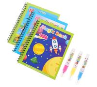 BESTonZON Cuadernos de Dibujo Infantil Reutilizables 3 Piezas Libros Ilustrados Infantiles Imágenes para Pintar Agua Tamaño Mediano Colores Surtidos Ideales para Juegos Creativos y