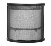 BESTonZON Cubierta Protectora para Micrófono U Forma de Escudo Metálico Filtro Salpicaduras para Micrófonos Portátiles Resistente y Compatible con Múltiples Modelos Color Negro Clásico para