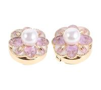 BESTonZON Cubiertas de Botones Vintage para Mujer, Gemelos Decorativos de Esmalte Perla Rosa Claro, Tamaño 1,5 Cm, Accesorios Elegantes para Camisas y Blusas en Eventos Formales