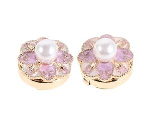BESTonZON Cubiertas de Botones Vintage para Mujer, Gemelos Decorativos de Esmalte Perla Rosa Claro, Tamaño 1,5 Cm, Accesorios Elegantes para Camisas y Blusas en Eventos Formales