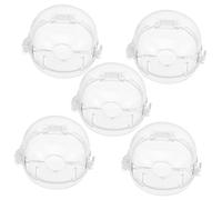 BESTonZON Cubiertas de Perillas de Estufa a Prueba de Niños Material Duradero Doble Tapa Resistente Protección para Controles de Cocina de Gas, Pack de 5 Unidades para Seguridad Infantil