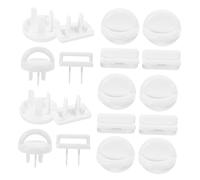 BESTonZON Cubiertas de Seguridad para Enchufes para Bebés, 50 Unidades, Plástico Blanco, Asa de Extracción, Difíciles de Retirar por Niños