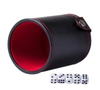 BESTonZON Cubilete De Dados De Cuero y Dados Incluidos para Entretenimiento Bares Pubs y Ktv