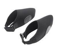 BESTonZON Cubrezapatos Prácticos Unisex de Esquí y Senderismo Protectores Cortavientos de 43 CM Tejido de Neopreno Cubrebotas Térmicos Negros Cordón Ajustable para Actividades al Aire