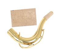 BESTonZON Cuello Curvado Para Saxofón Tenor Accesorio De Latón Con Lámina De Corcho Resistente La Corrosión y Deformación Diseño Ligero y Clásico Para Saxofonistas Profesionales y Regalos