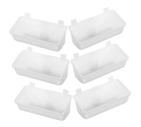 BESTonZON Cuenco Colgante para Perros y Gatos [comedero Extraíble Resistente] [plástico Grueso Duradero] [6 Piezas Tamaño Largo] [Uso Jaulas y Perreras] [Apto para Cachorros y Gatitos