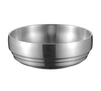 BESTonZON Cuenco de acero inoxidable de doble pared, 19 cm, para servir, para mezclar, sopa, pasta, sopa, pasta, sopa, papilla, sopa, ensalada, ensalada, restaurante en casa